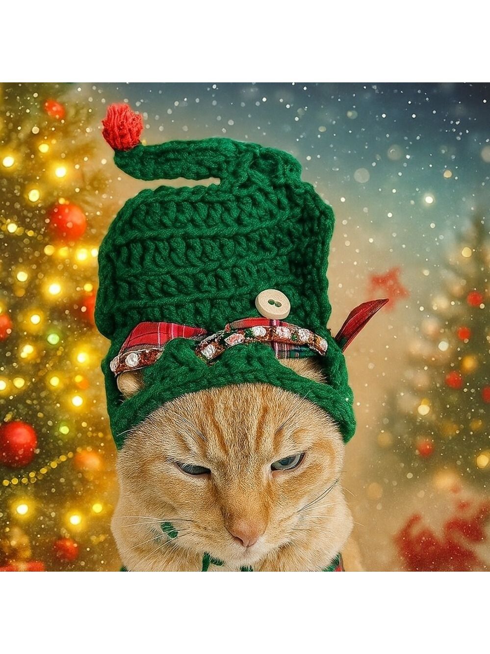 Handmade Knit Pet Hat Christmas Cats Dogs Puppies Small Pets